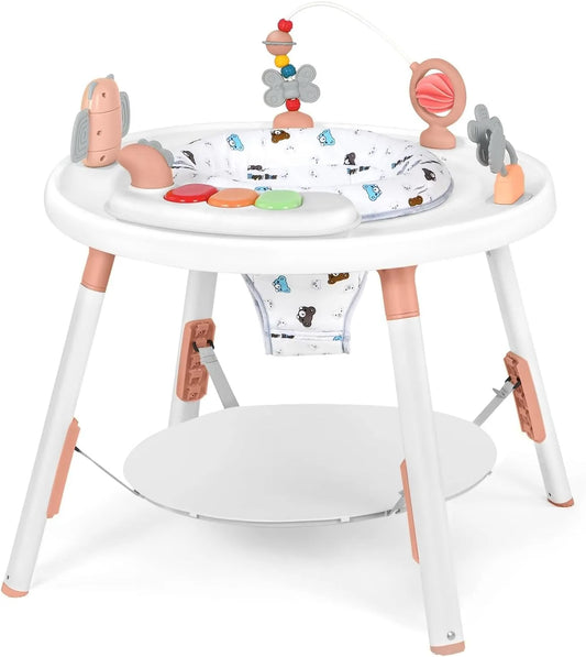 🧩 3-in-1 Baby Activity Center with Detachable Toys & 360° Rotating Seat