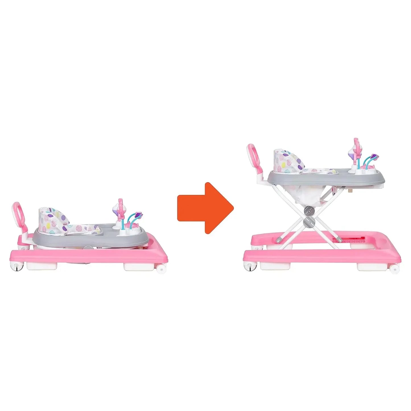 🚶‍♀️ 2-in-1 Baby Walker with Deluxe Removable Toys – Adjustable Height & Snack Tray