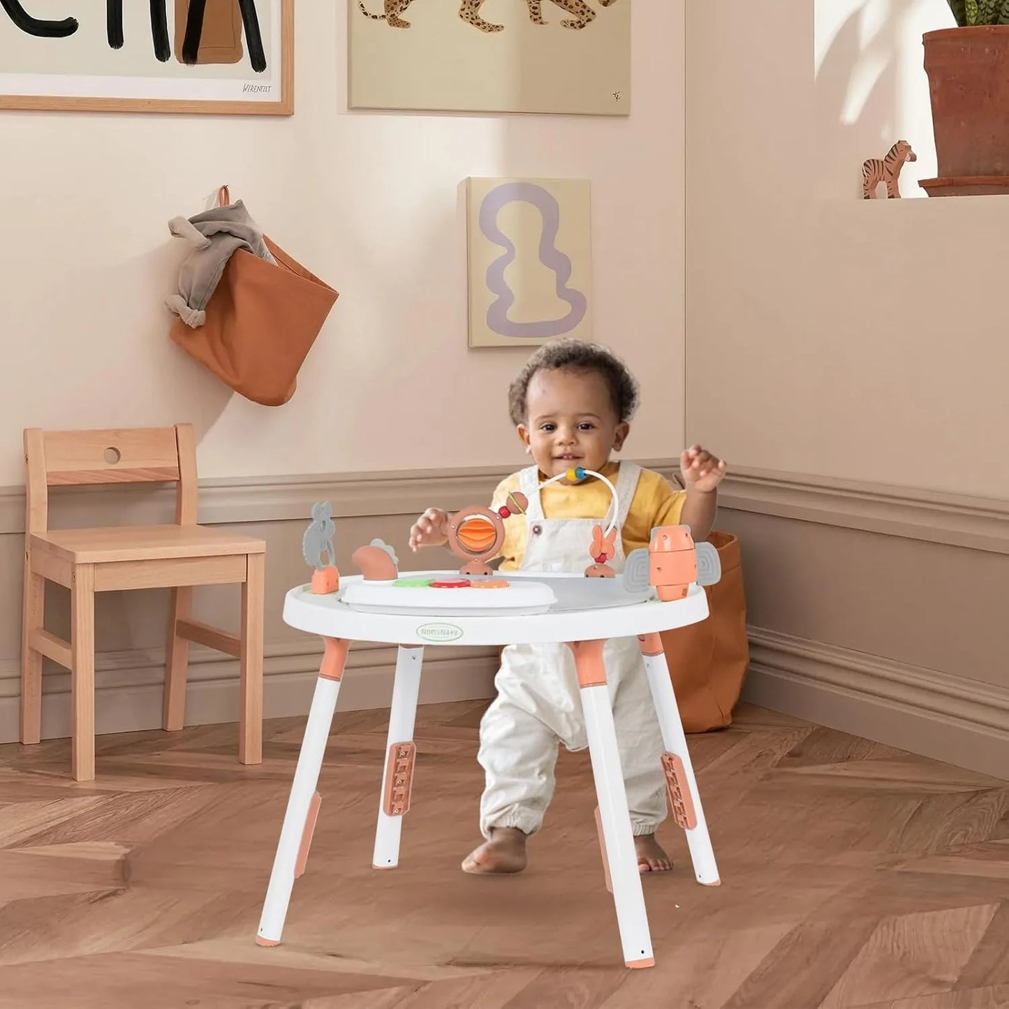 🧩 3-in-1 Baby Activity Center with Detachable Toys & 360° Rotating Seat