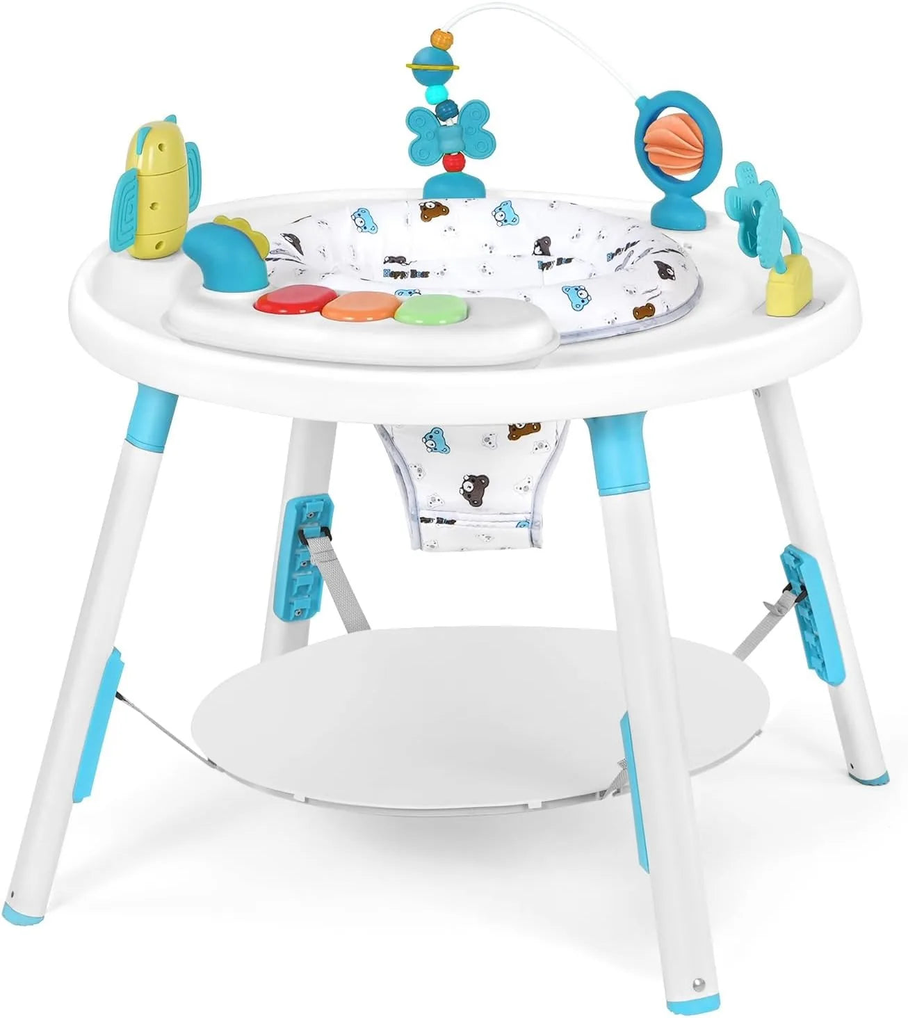 🧩 3-in-1 Baby Activity Center with Detachable Toys & 360° Rotating Seat