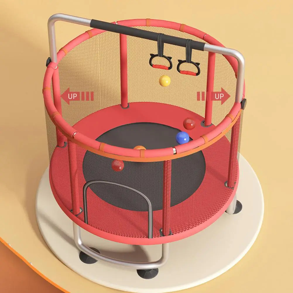 🤸‍♂️ Adjustable Kids Trampoline with Safety Net & Ocean Balls